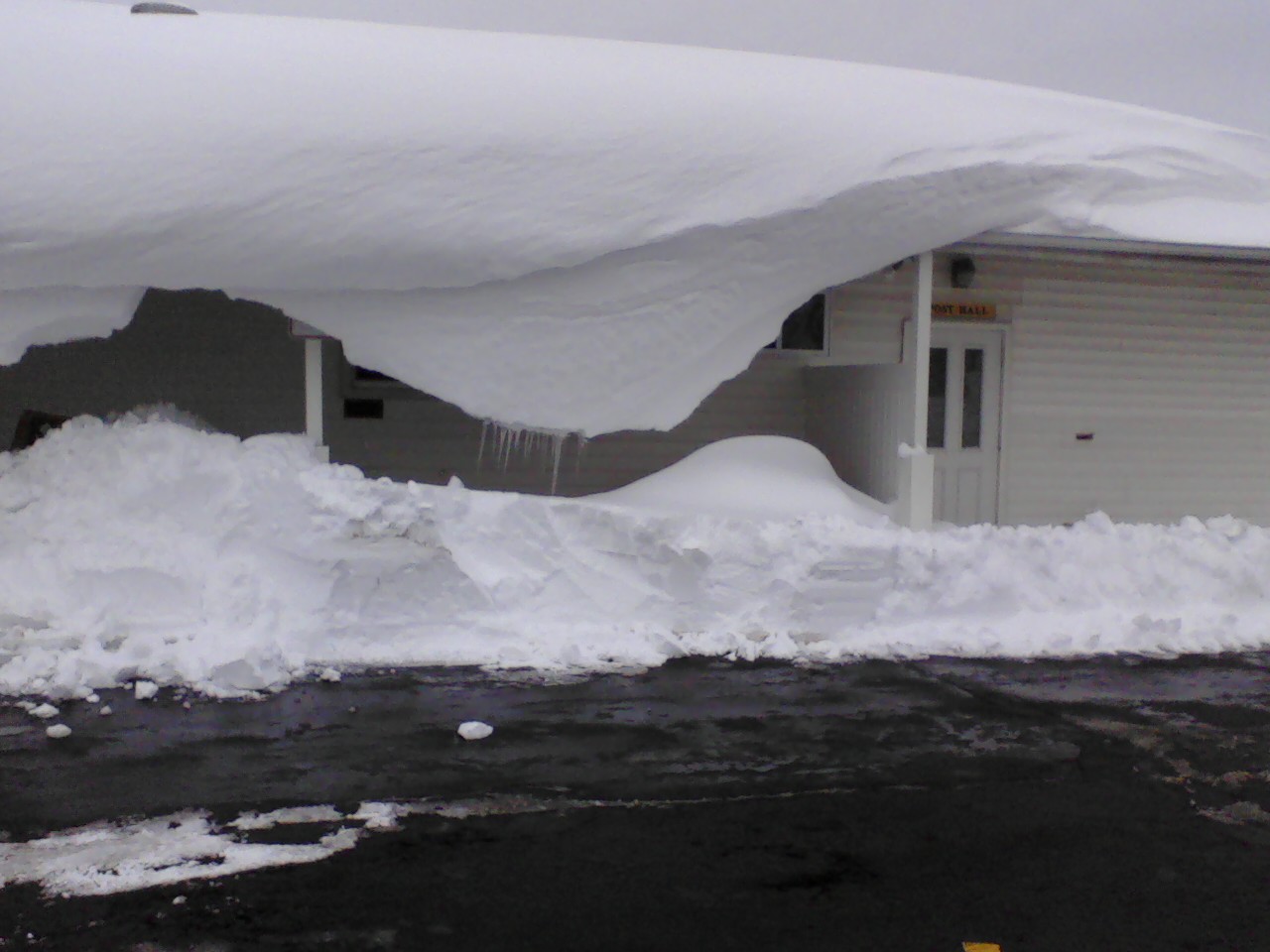 Post 735 buried in snow